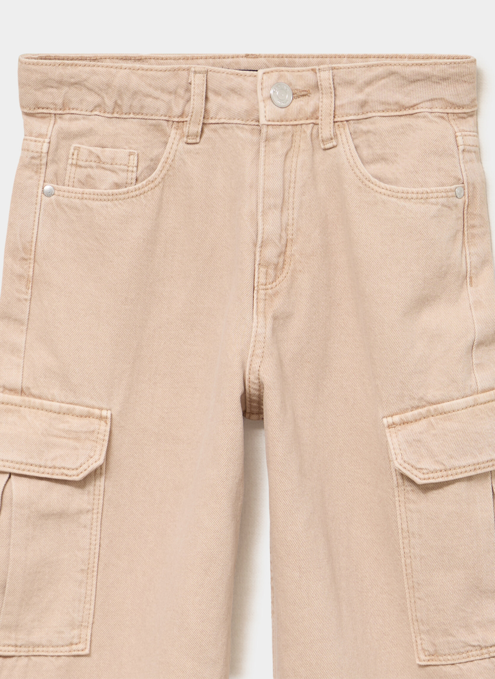 Pantalons CRE4_PWIDE_CARGO fille beige CREEKS Pantalons CRE4_PWIDE_CARGO fille beige Beige