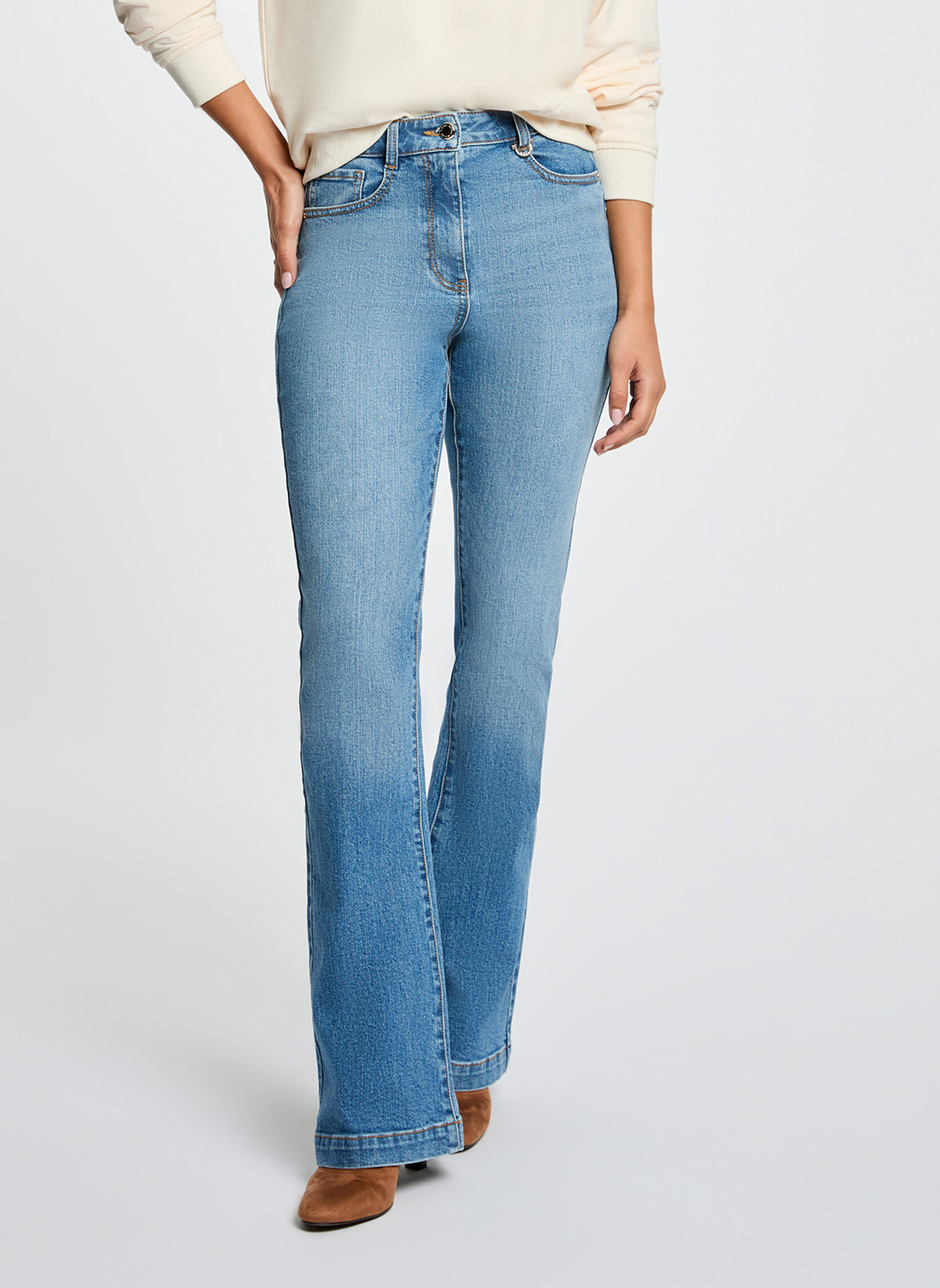 Jeans droit 261-PUIKO femme bleu Morgan Jeans droit 261-PUIKO femme bleu Jean stone
