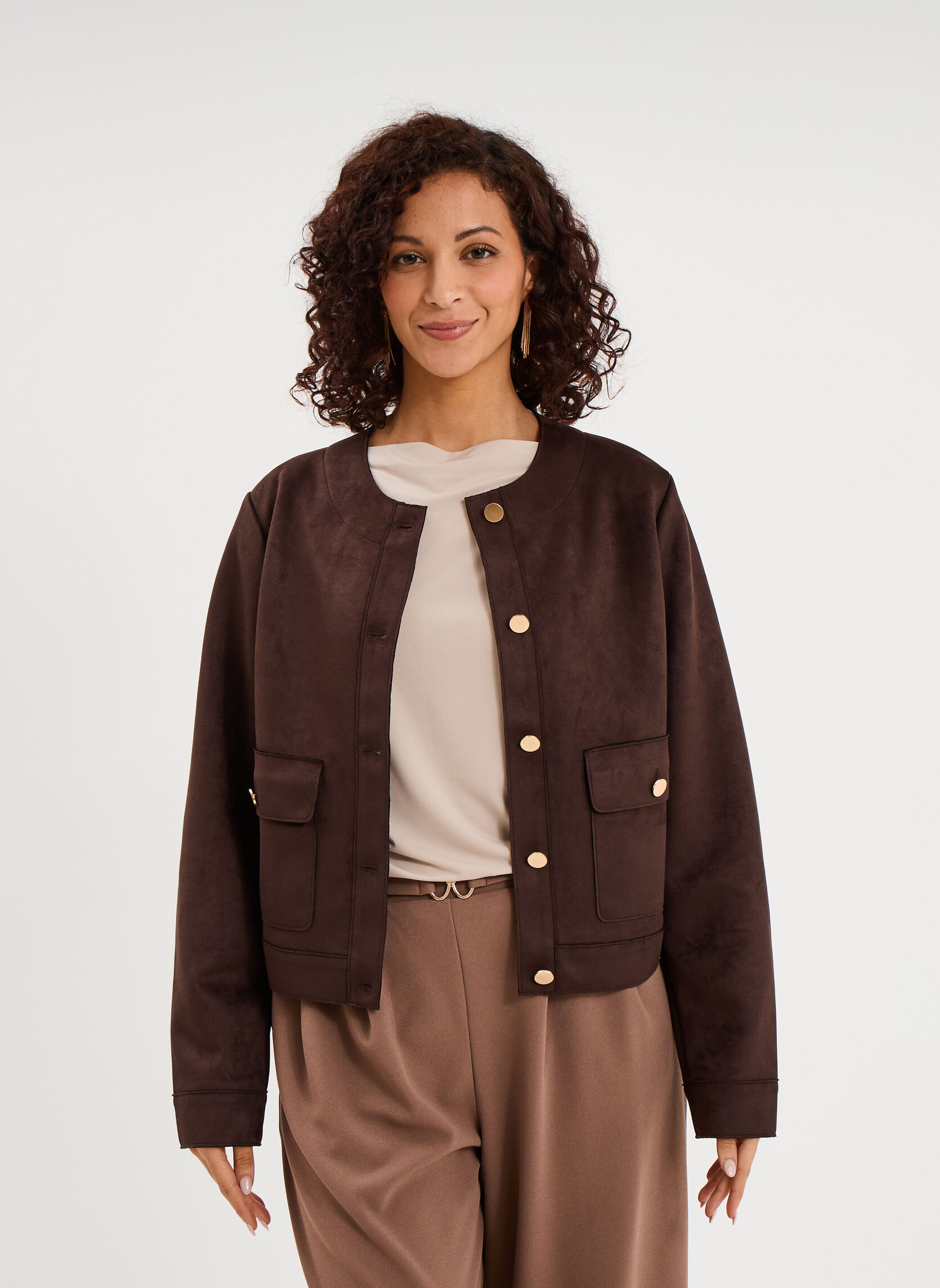 Blousons Veste - MOS3_GLADYS femme marron Mosquitos Blousons Veste - MOS3_GLADYS femme marron Marron foncé