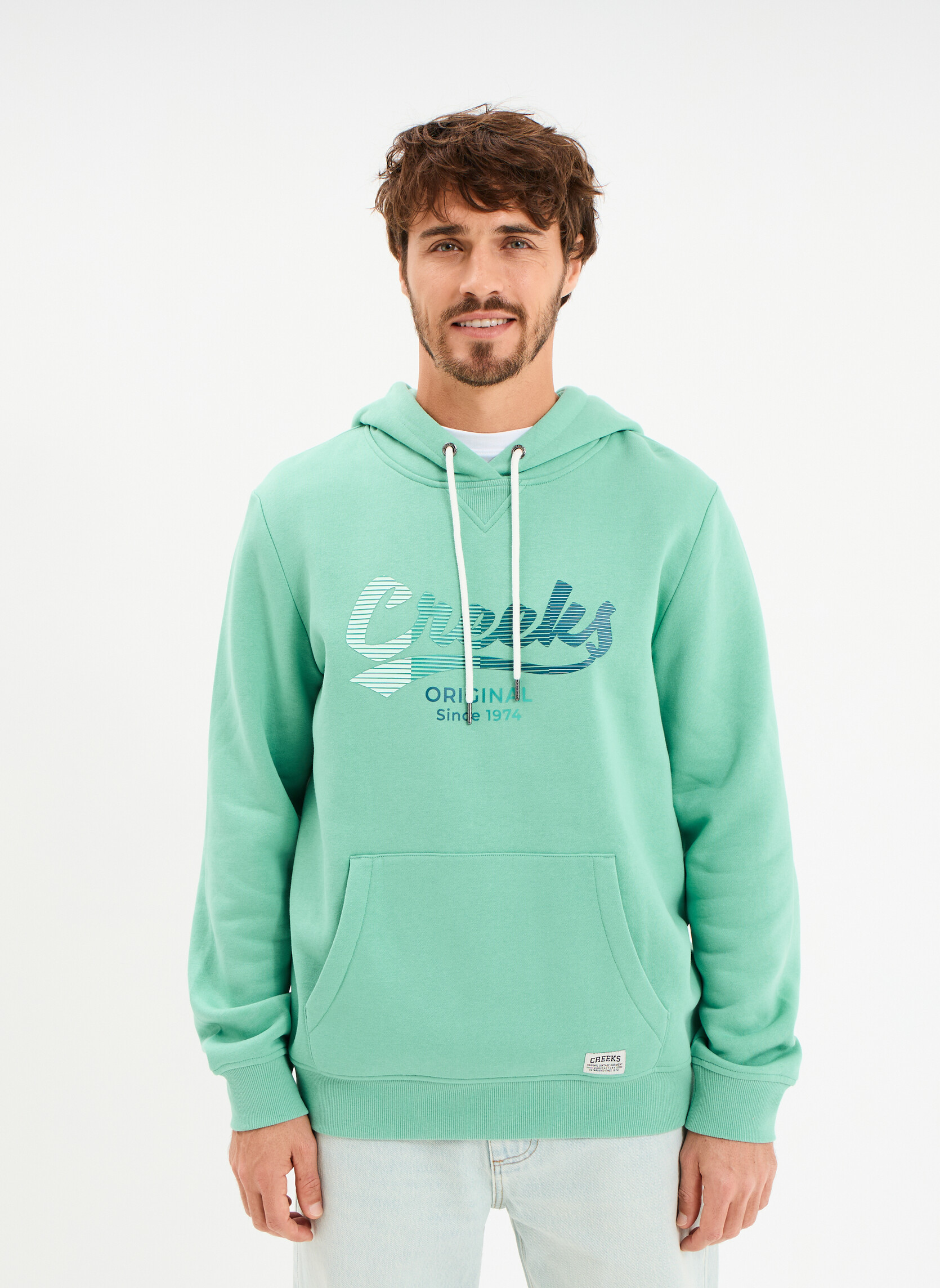 Sweats à capuche Sweat - CRE1SIMON_CREMENTHE homme vert CREEKS Sweats à capuche Sweat - CRE1SIMON_CREMENTHE homme vert Vert clair