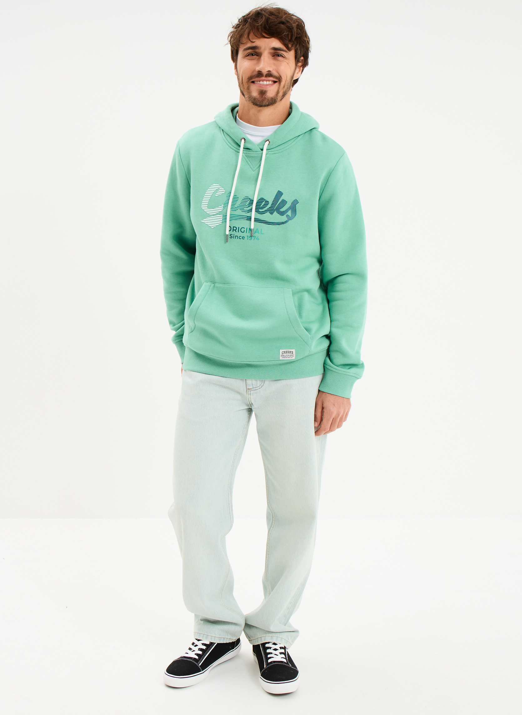 Sweats à capuche Sweat - CRE1SIMON_CREMENTHE homme vert CREEKS Sweats à capuche Sweat - CRE1SIMON_CREMENTHE homme vert Vert clair