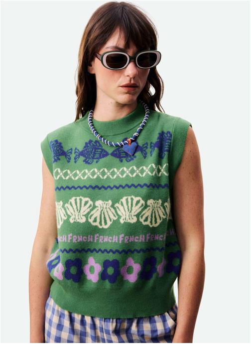 FRNCH Pulls JOHANNE femme vert