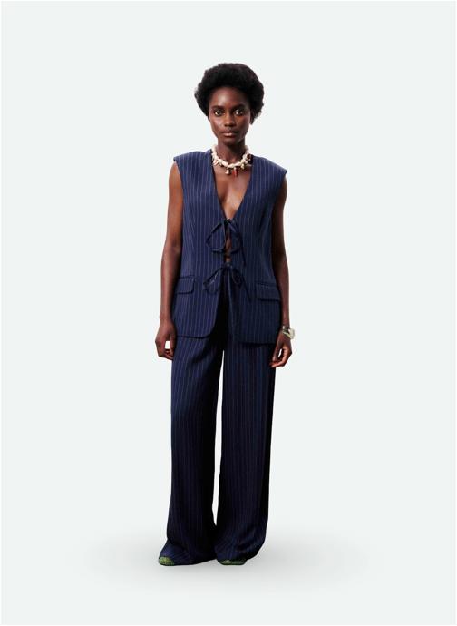 FRNCH Pantalons droit TORREA femme bleu