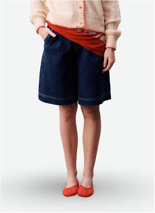 FRNCH Bermudas ABYSSAL femme bleu