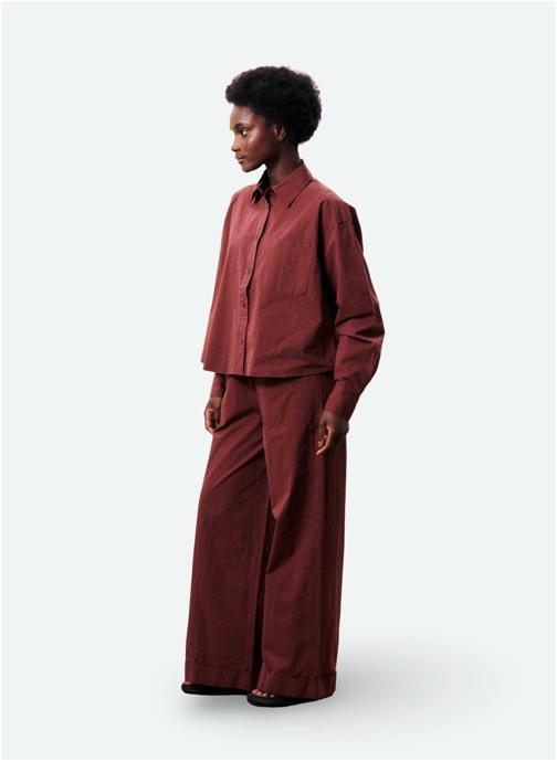 FRNCH Chemises LILO femme bordeaux