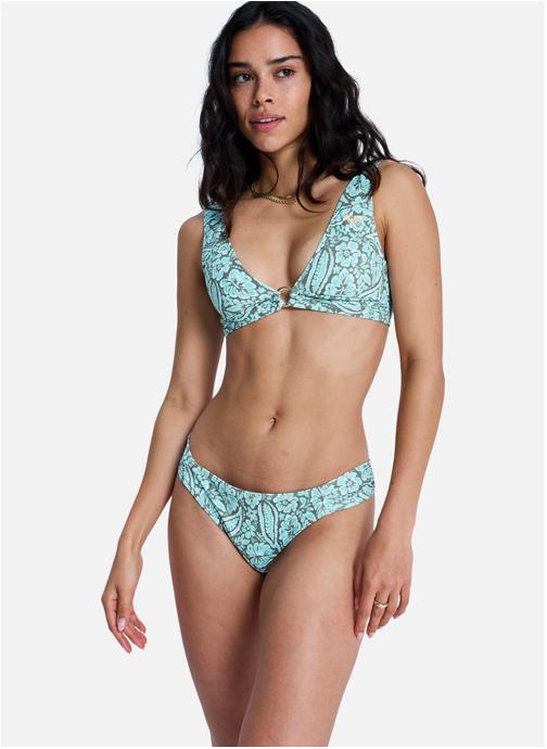 Roxy Bas de maillot culotte Wildside Paisley Moderate femme vert