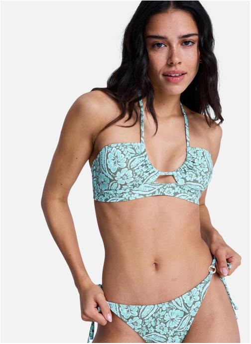 Roxy Hauts de maillot balconnet Wildside Paisley Bandeau femme vert