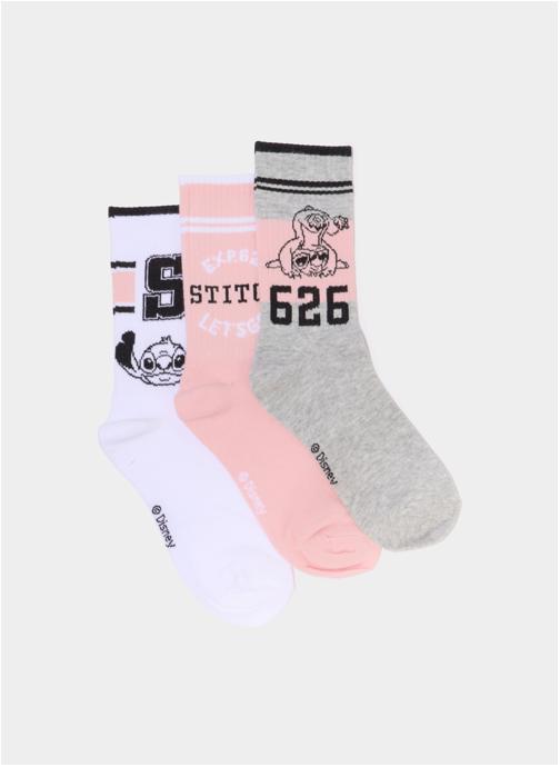 Stitch Chaussettes X3MICHO7_STITCHUNIVERSITY femme rose
