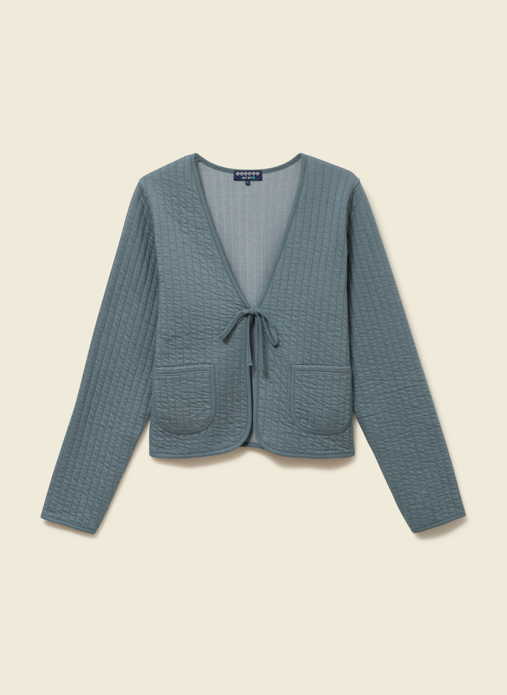 Gilet Court Boutonné MAEL Morgan Col Rond écru - Gilet Femme Morgan