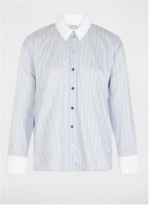 Morgan Chemises 261-CREME.F femme bleu
