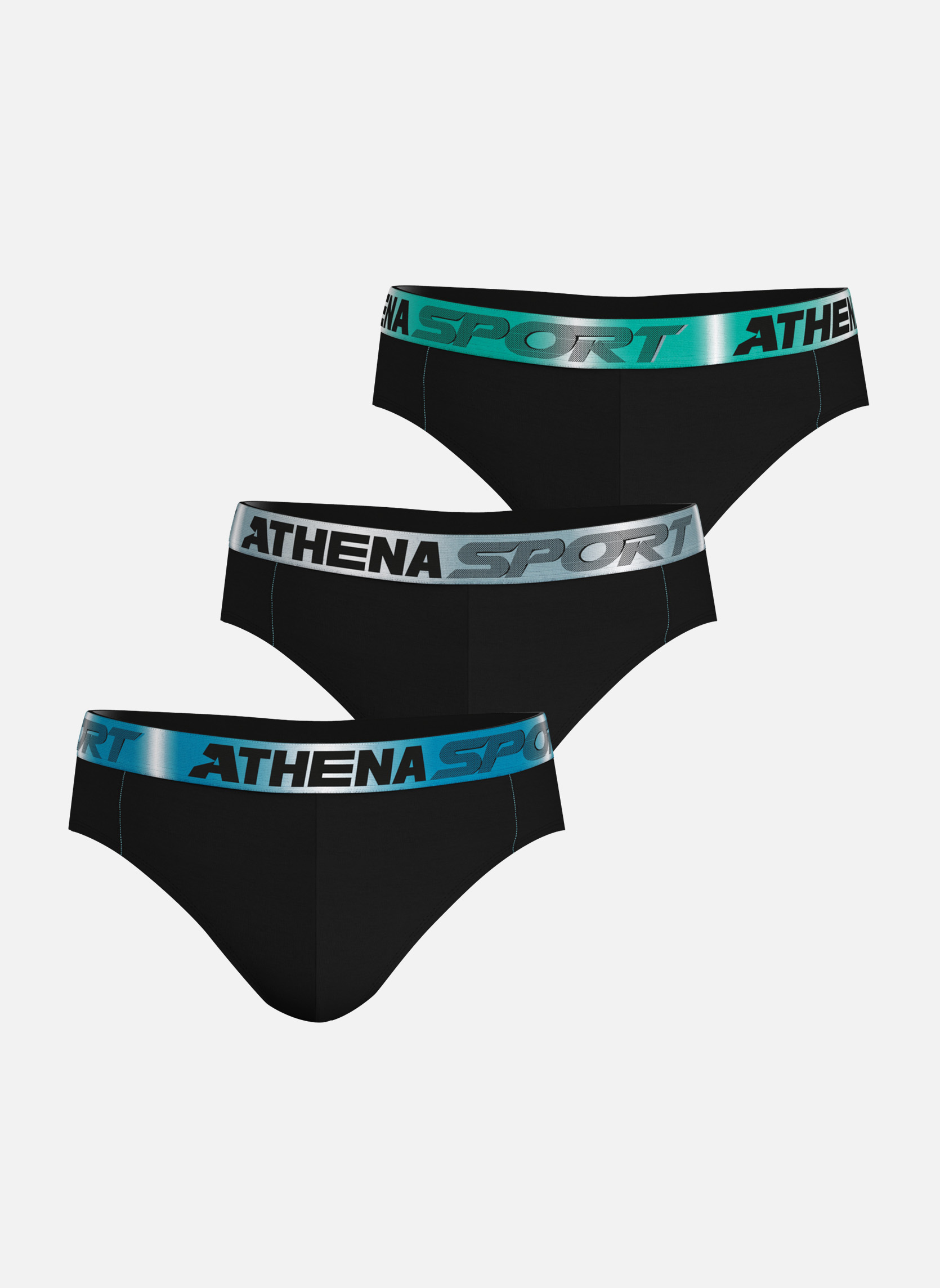 Slips ODOR CONTROL homme noir ATHENA Slips ODOR CONTROL homme noir Noir