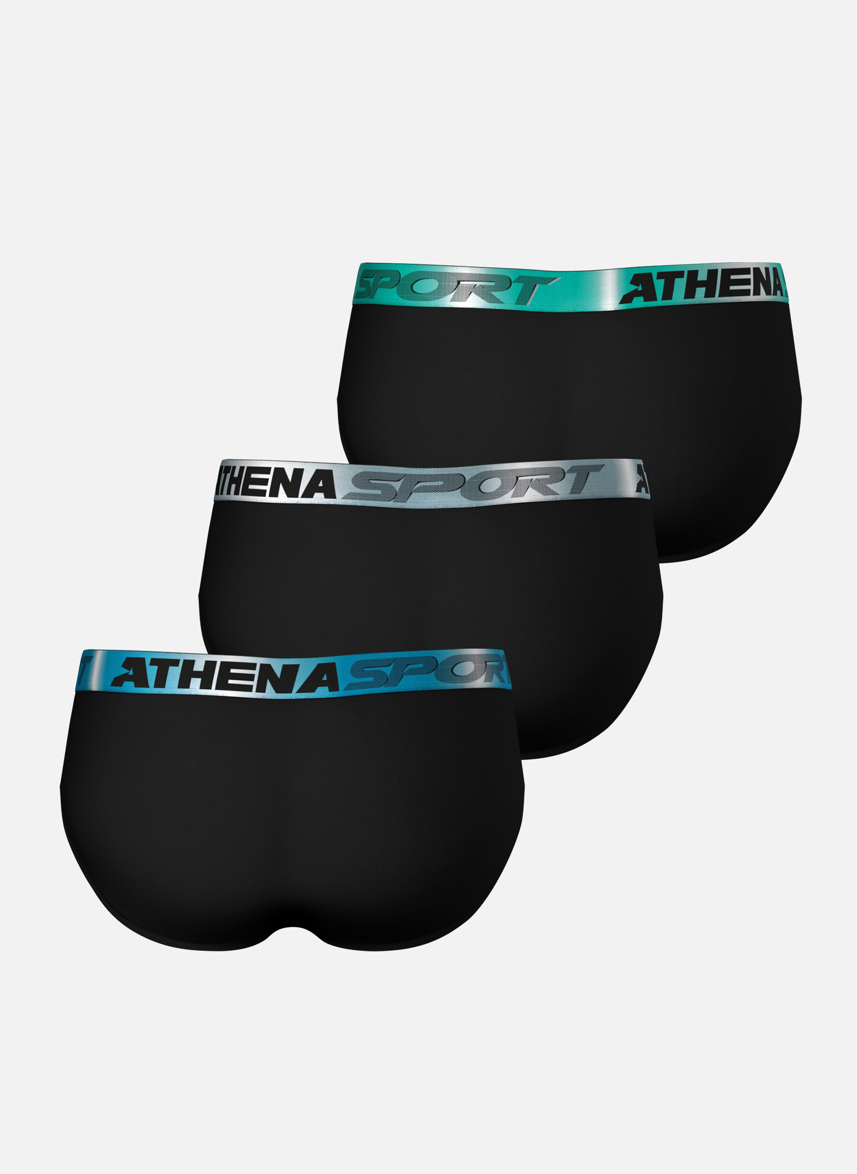 Slips ODOR CONTROL homme noir ATHENA Slips ODOR CONTROL homme noir Noir