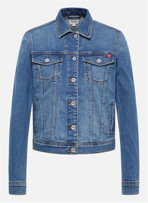 MUSTANG Vestes en jean Blouson en Jean coton droit - 1017628 femme bleu