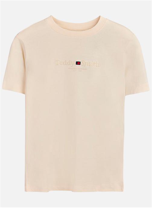 Teddy Smith Tee-shirts T-shirt coton col rond ajusté - 61007455D garçon beige
