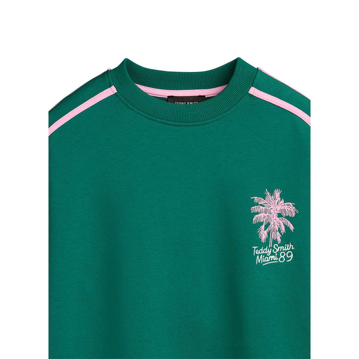 Sweats à capuche Sweat coton mélangé col rond ample - 50807806D fille vert Teddy Smith Sweats à capuche Sweat coton mélangé col rond ample - 50807806D fille vert Vert