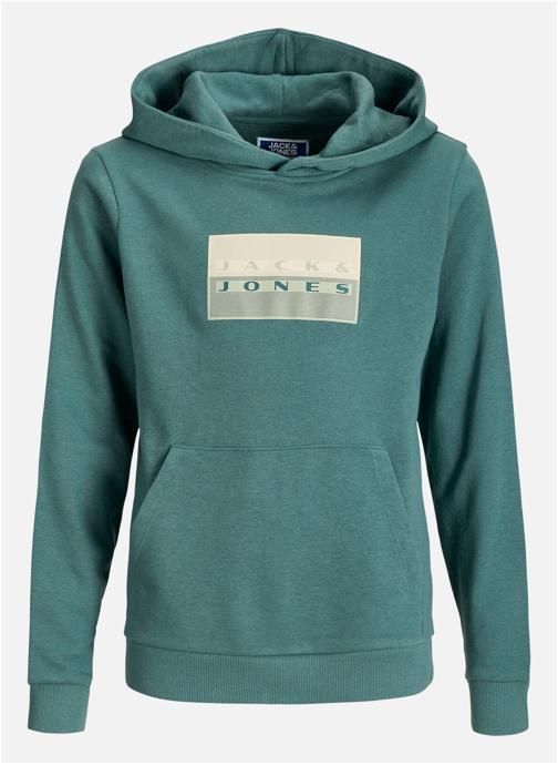 Jack & Jones Sweats à capuche Sweat coton col à capuche droit - 12298237 garçon vert