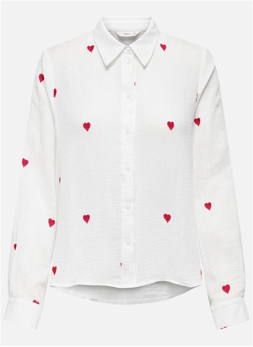 ONLY Chemises Chemisier coton à motifs droit - 15332482 femme blanc