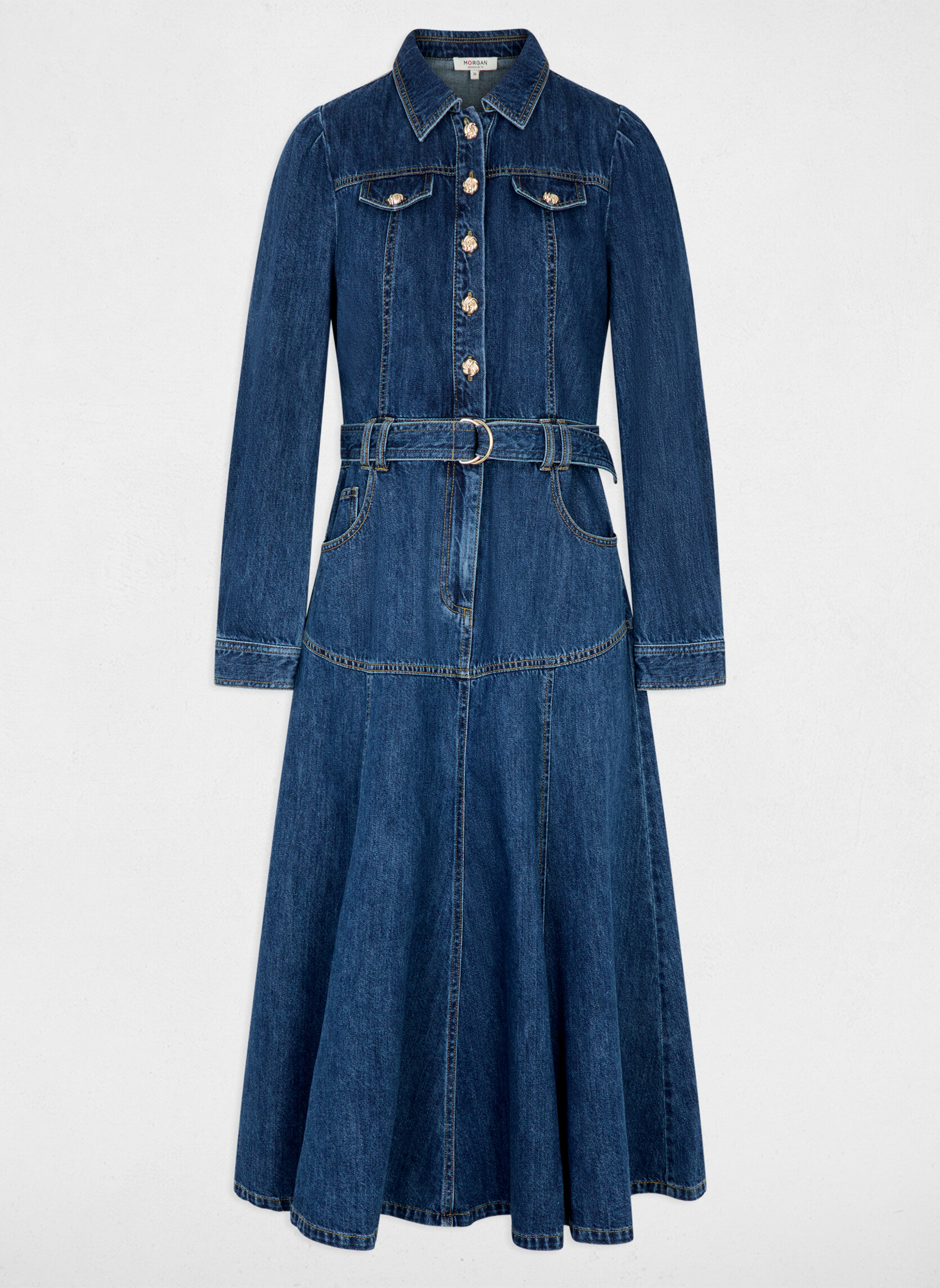 Robes 261-RBIMA femme bleu Morgan Robes 261-RBIMA femme bleu Bleu denim