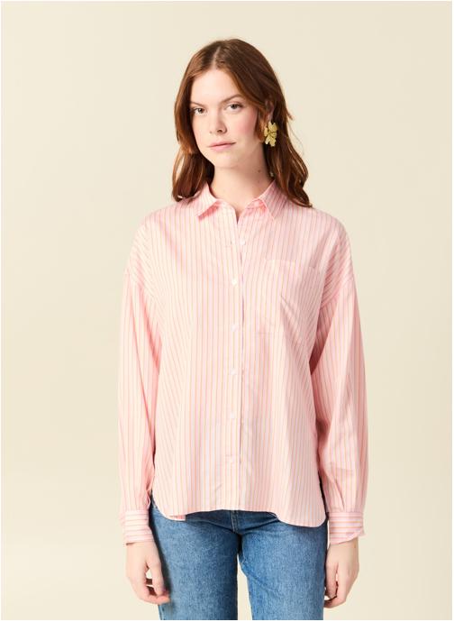 Bonobo Chemises CHEMRAYPLIF femme rose