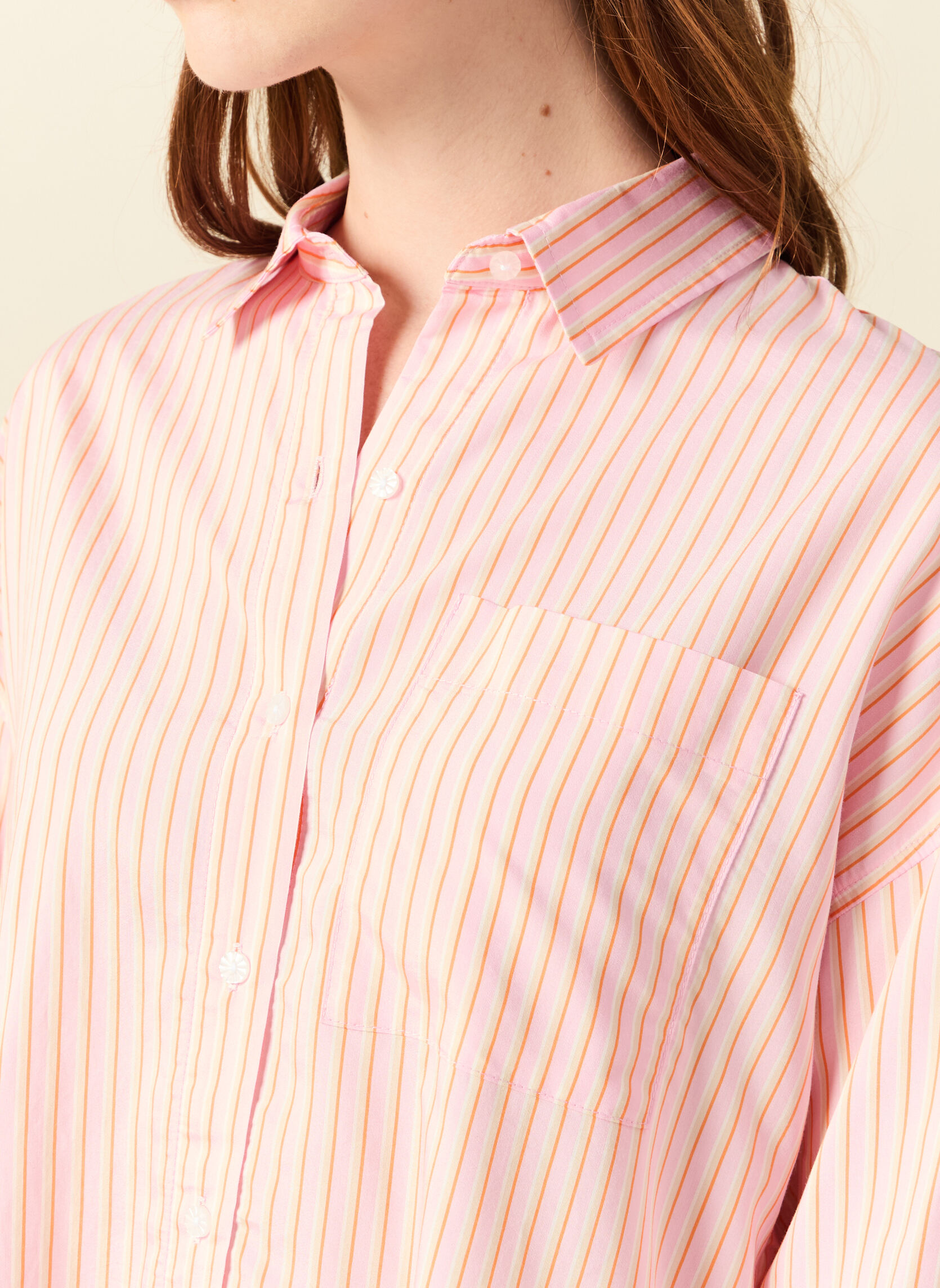 Bonobo Chemises CHEMRAYPLIF femme rose | Sarenza France