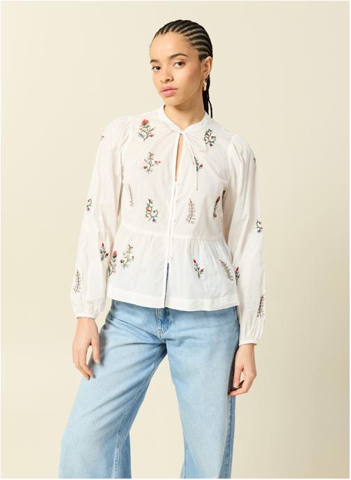 Bonobo Chemises SOFBRODCHEMF femme blanc