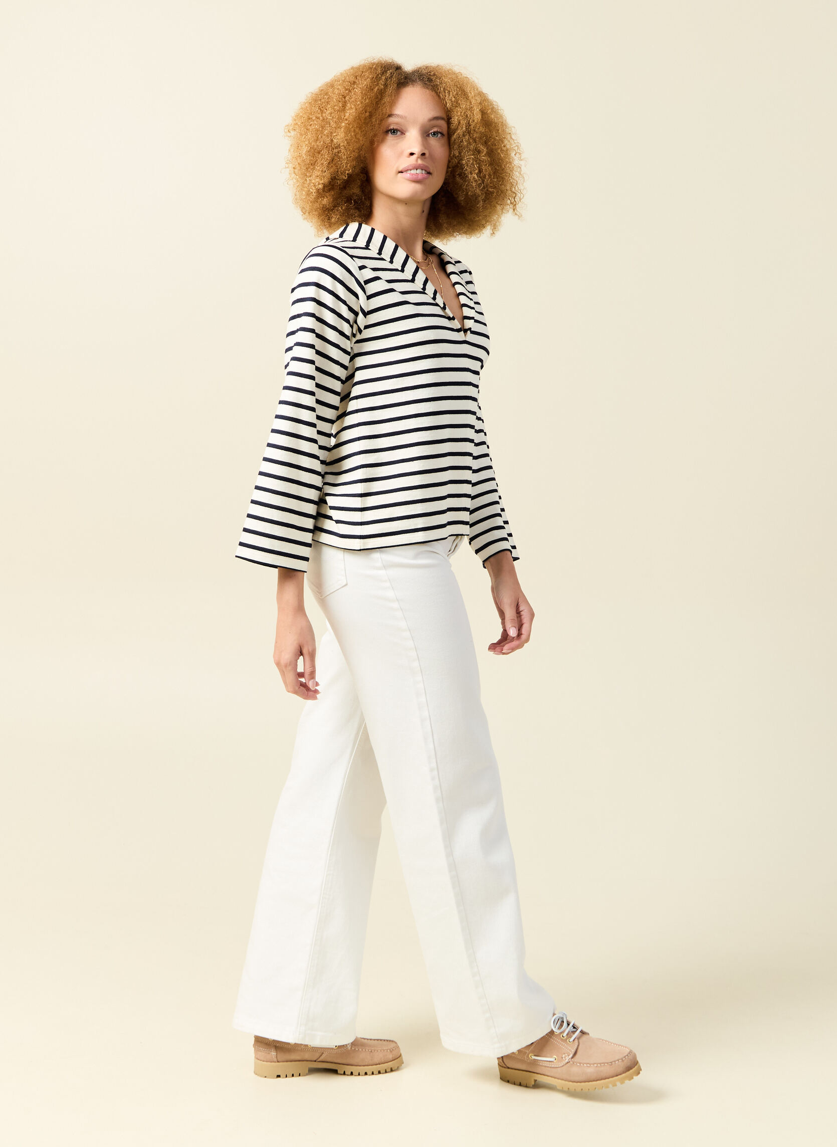Tee-shirts RAYE2LONF femme blanc Bonobo Tee-shirts RAYE2LONF femme blanc Blanc & bleu