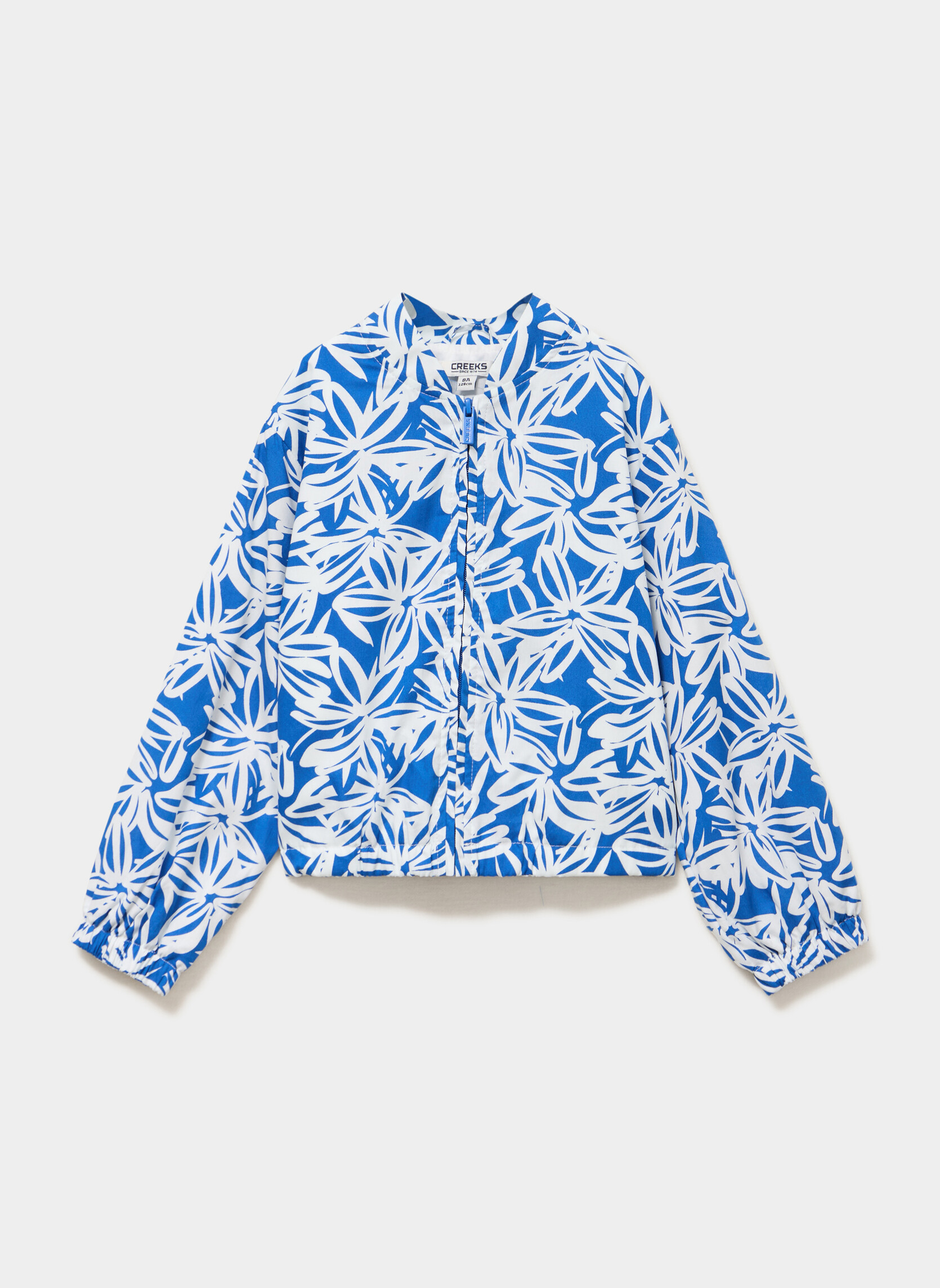 Gilets Gilet - CRE4_GAUFRETTE fille blanc CREEKS Gilets Gilet - CRE4_GAUFRETTE fille blanc Blanc & bleu