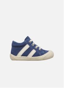 Baskets basses Sneakers MACKS 3 Céleste-Blanc crème garçon bleu