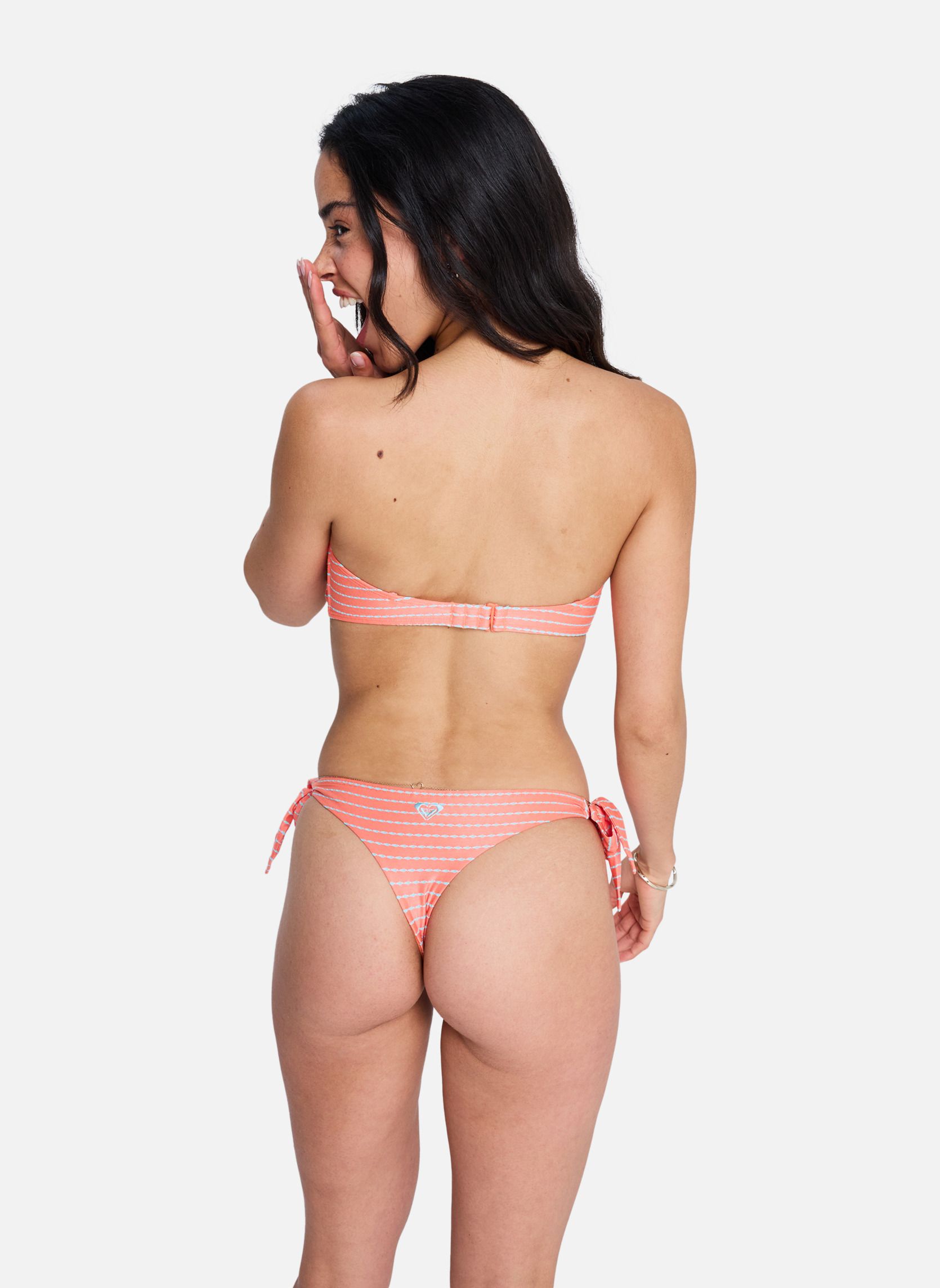 Bas de maillot culotte Wavy Baby Tie-Side Tanga femme orange Roxy Bas de maillot culotte Wavy Baby Tie-Side Tanga femme orange Orange
