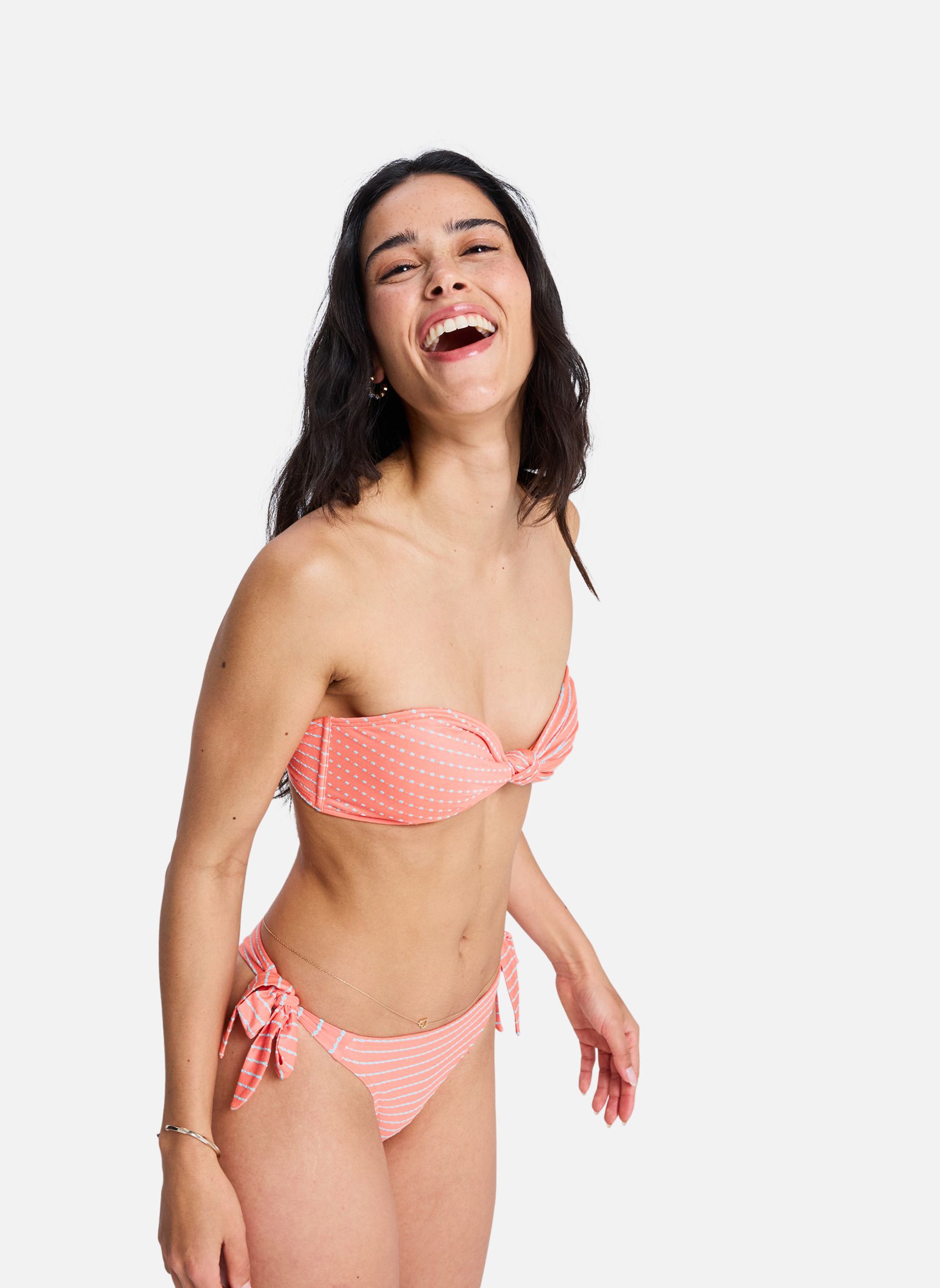 Bas de maillot culotte Wavy Baby Tie-Side Tanga femme orange Roxy Bas de maillot culotte Wavy Baby Tie-Side Tanga femme orange Orange