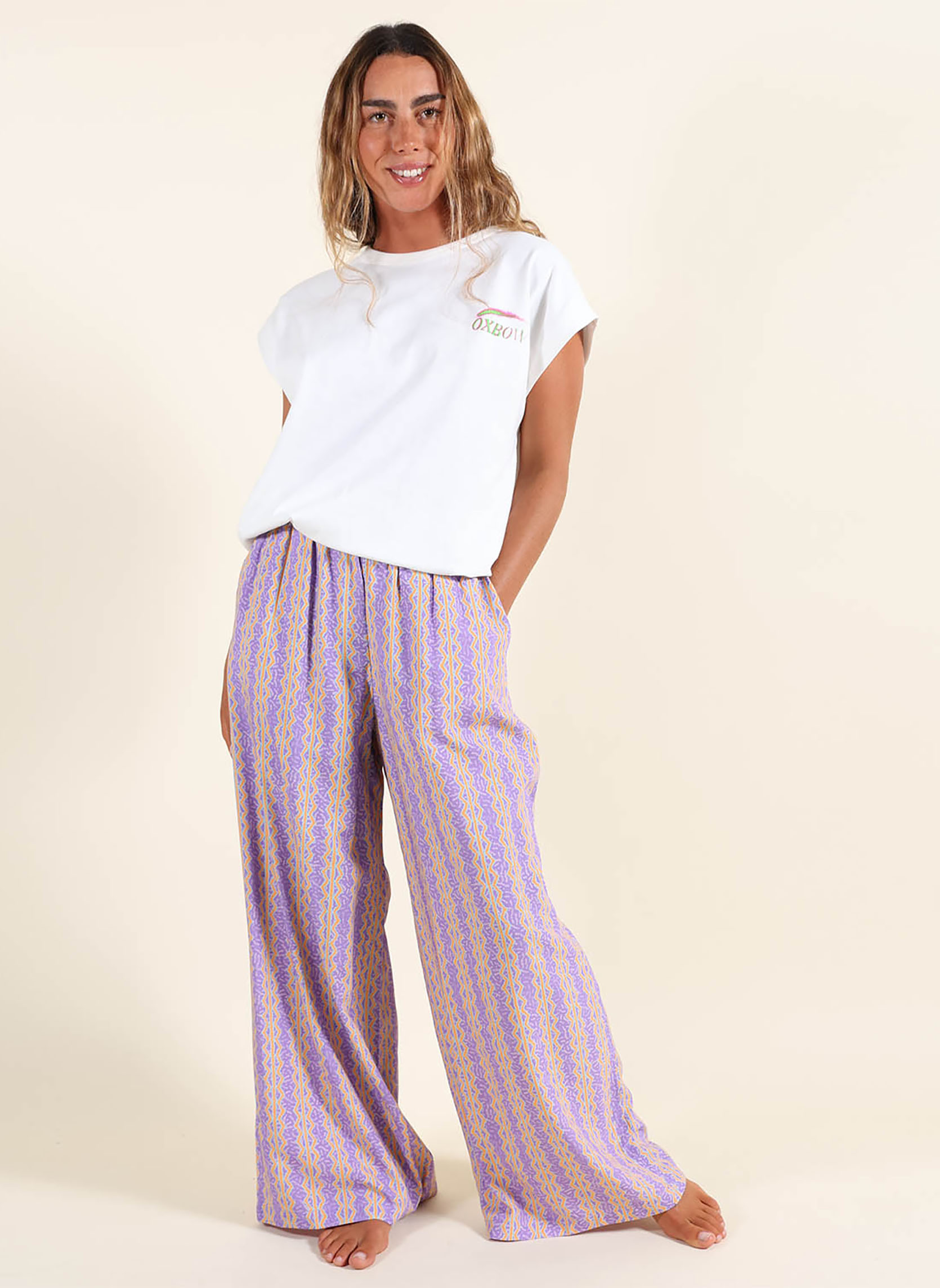Pantalons droit BLAZE femme violet Oxbow Pantalons droit BLAZE femme violet Violet