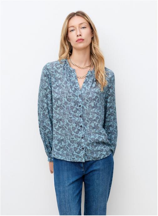 Caroll Chemises 261C-COLOMBY femme bleu