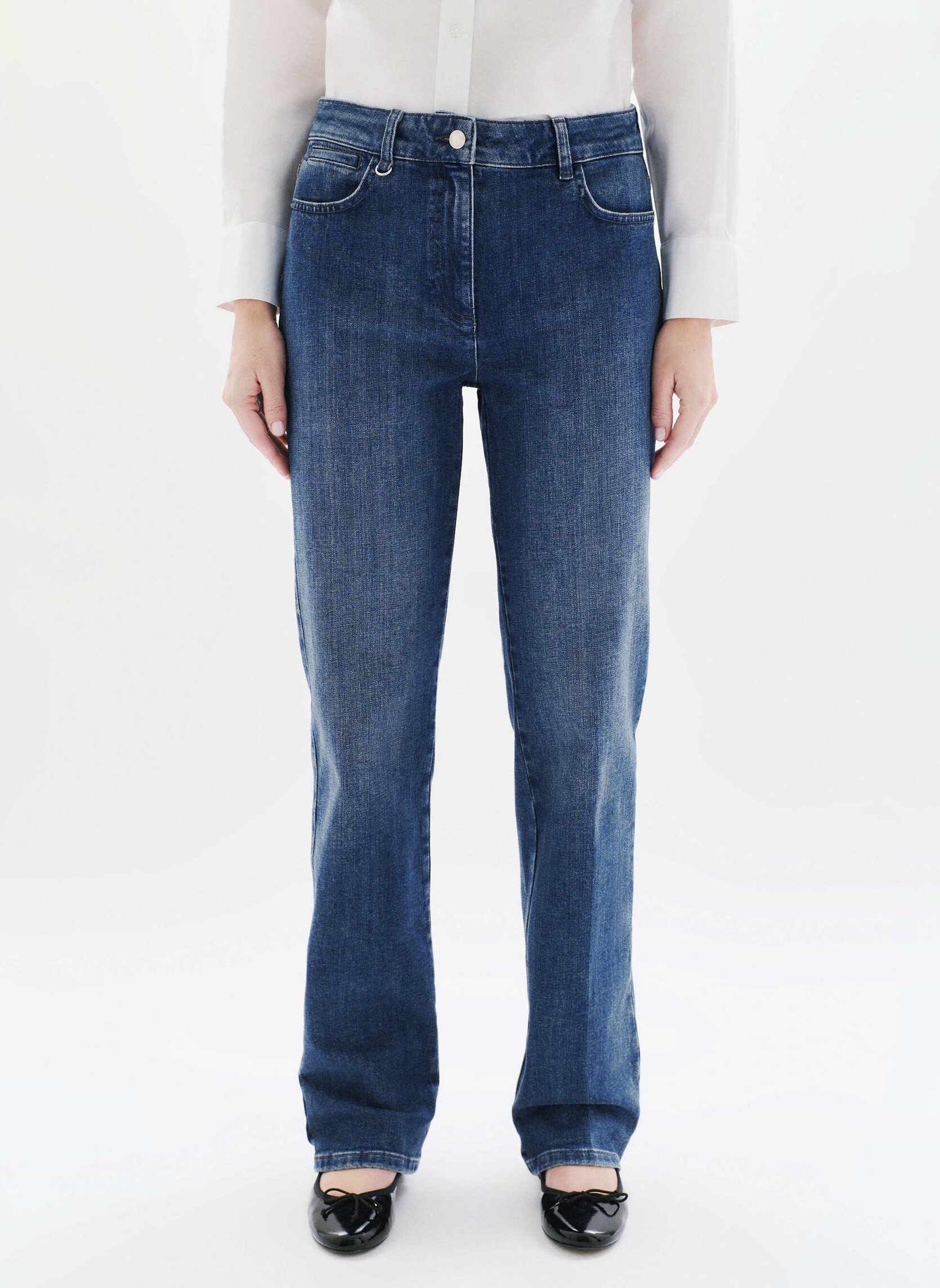 Jeans droit 261P-PCOMELONGJEAN2 femme bleu Caroll Jeans droit 261P-PCOMELONGJEAN2 femme bleu Bleu