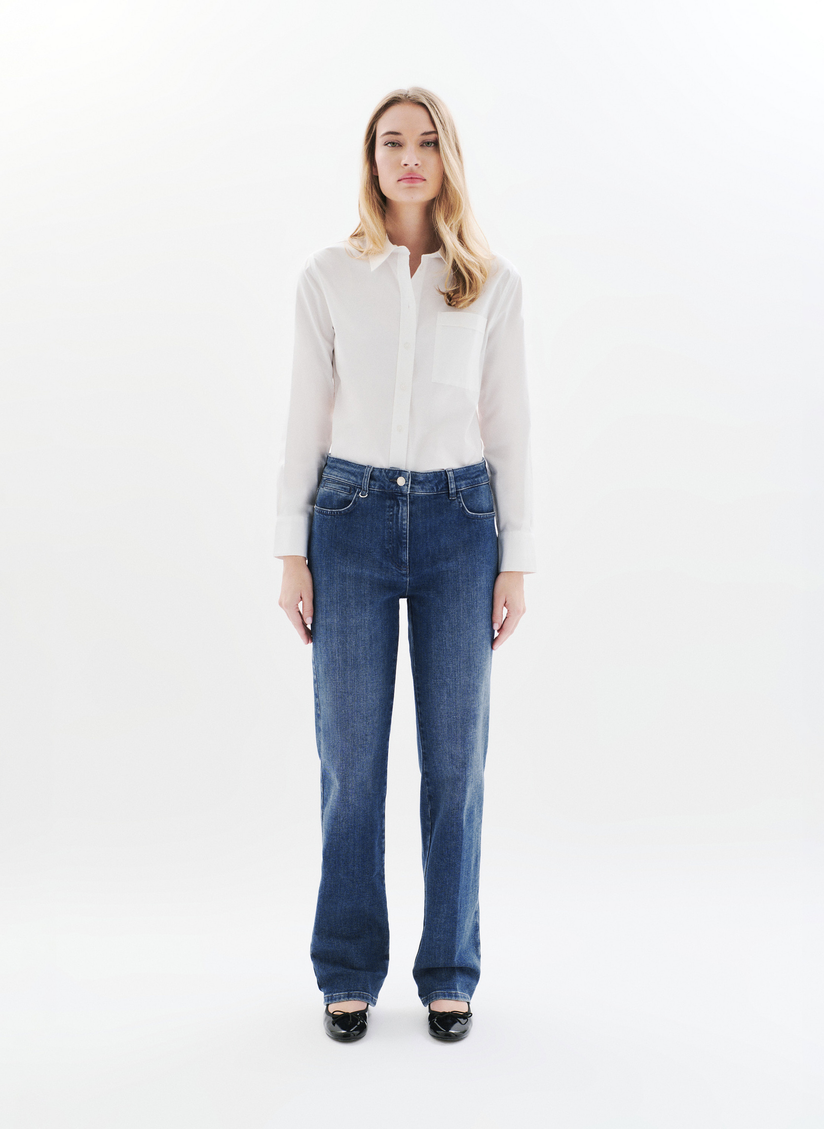 Jeans droit 261P-PCOMELONGJEAN2 femme bleu Caroll Jeans droit 261P-PCOMELONGJEAN2 femme bleu Bleu