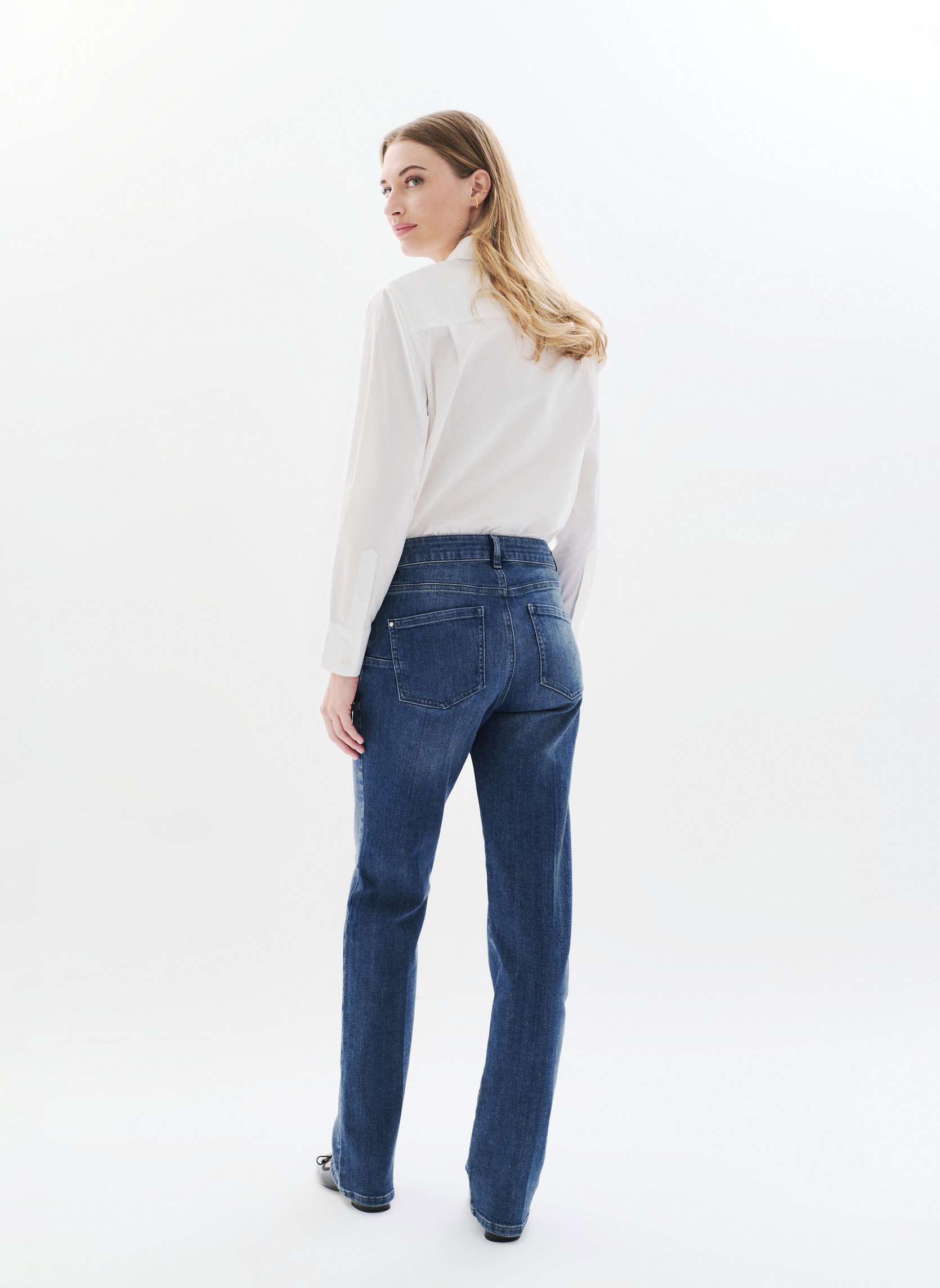 Jeans droit 261P-PCOMELONGJEAN2 femme bleu Caroll Jeans droit 261P-PCOMELONGJEAN2 femme bleu Bleu