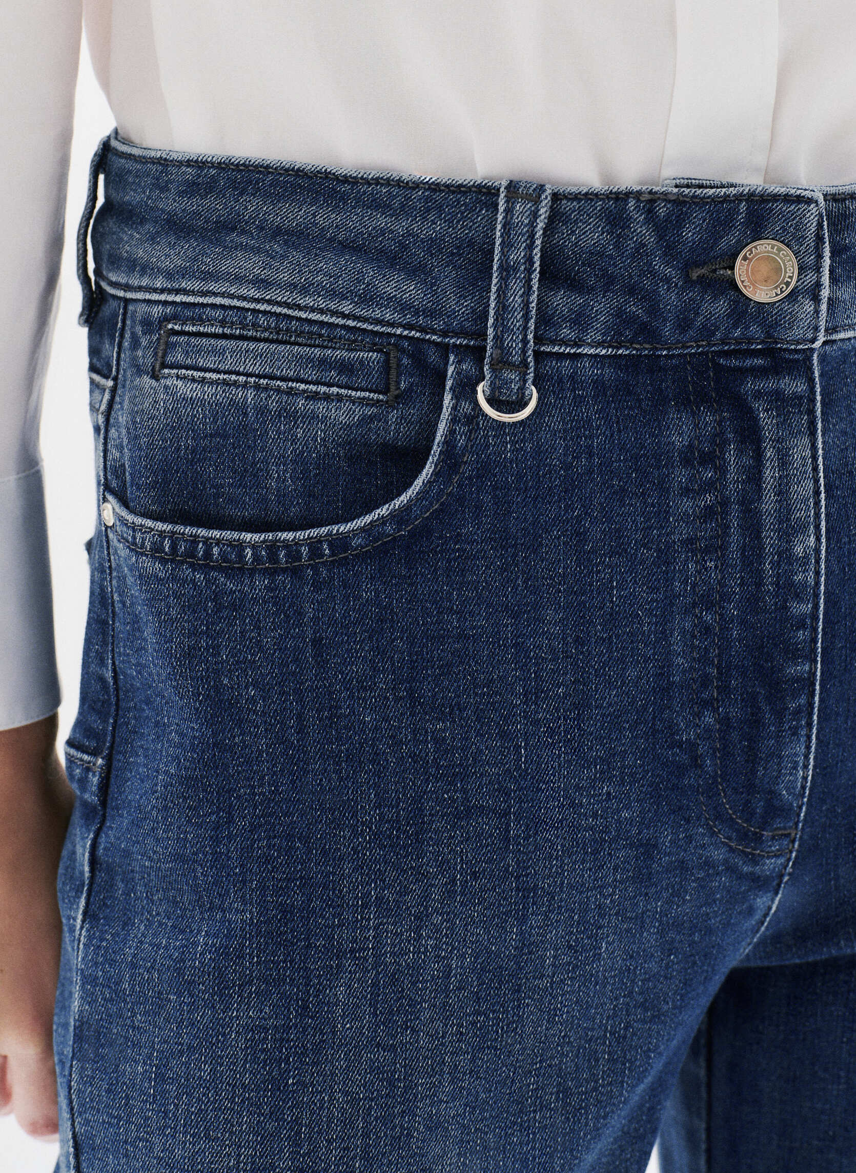 Jeans droit 261P-PCOMELONGJEAN2 femme bleu Caroll Jeans droit 261P-PCOMELONGJEAN2 femme bleu Bleu