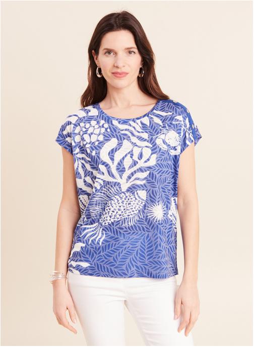 Bréal Tee-shirts TICOLOWAVE femme bleu