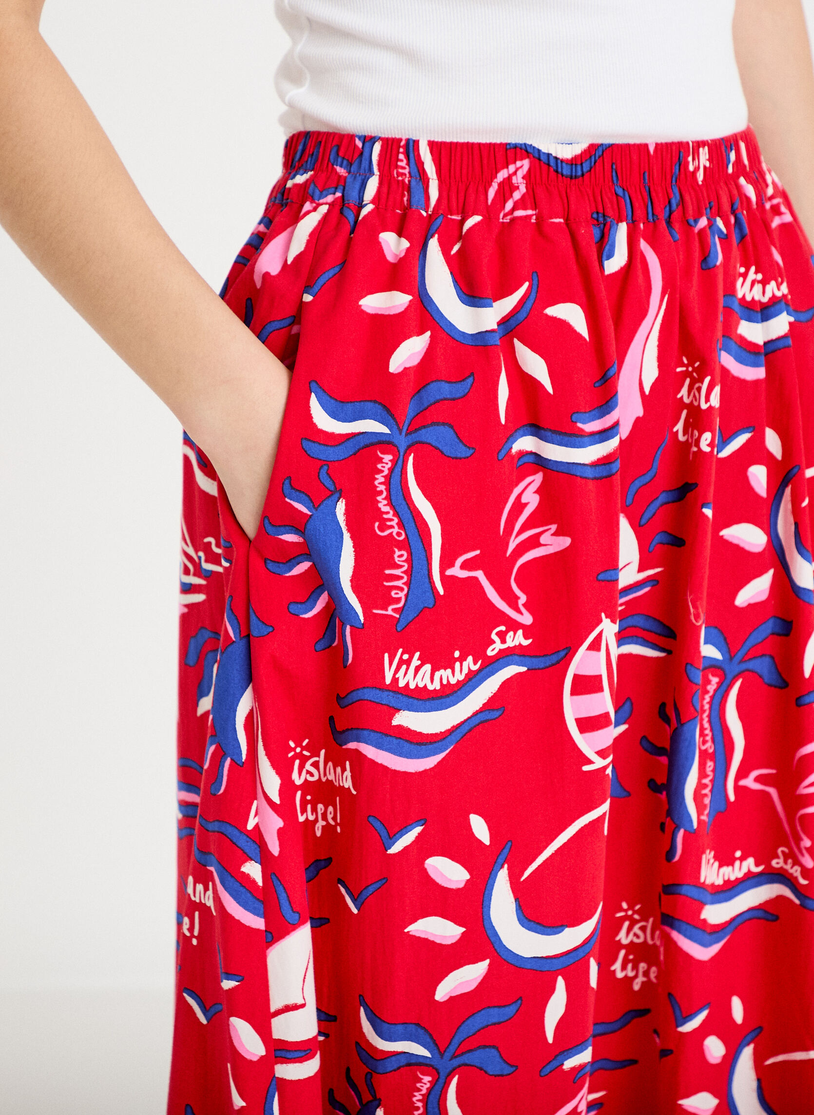 Jupes mi-longues JUPONBOAT femme rouge Cache Cache Jupes mi-longues JUPONBOAT femme rouge Rouge