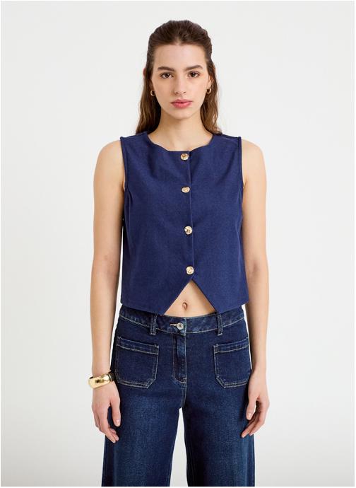 Cache Cache Gilets DGILBOAT femme bleu
