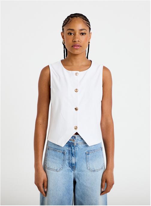Cache Cache Gilets DGILBOAT femme blanc