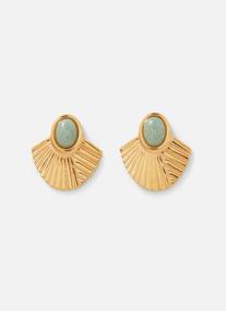 Boucles d'oreilles femme or et bronze
