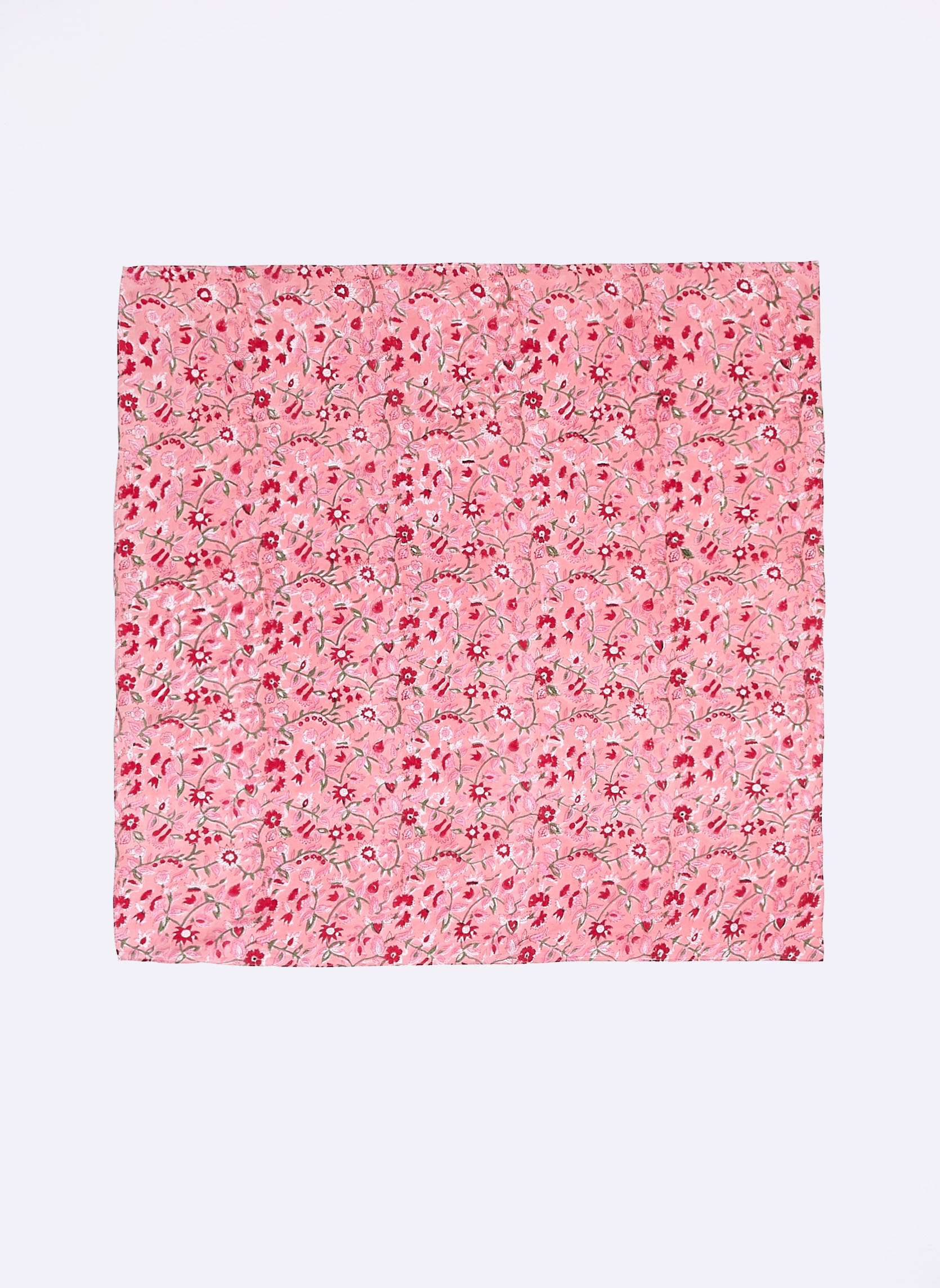 Foulards Carré coton imprimé YUSSA femme rose La Fiancée Foulards Carré coton imprimé YUSSA femme rose Rose foncé