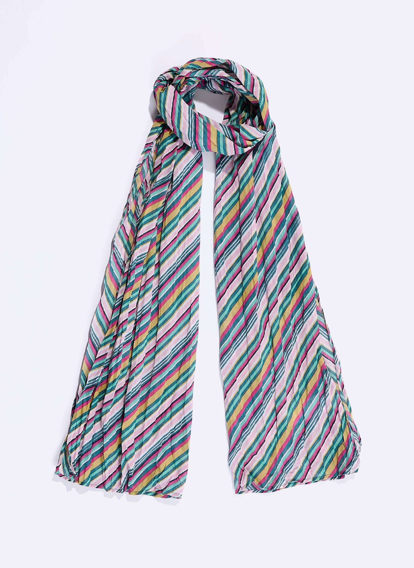 Foulards Foulard imprimé voile de coton bio LAVANDI femme multicolore La Fiancée Foulards Foulard imprimé voile de coton bio LAVANDI femme multicolore Multicouleur