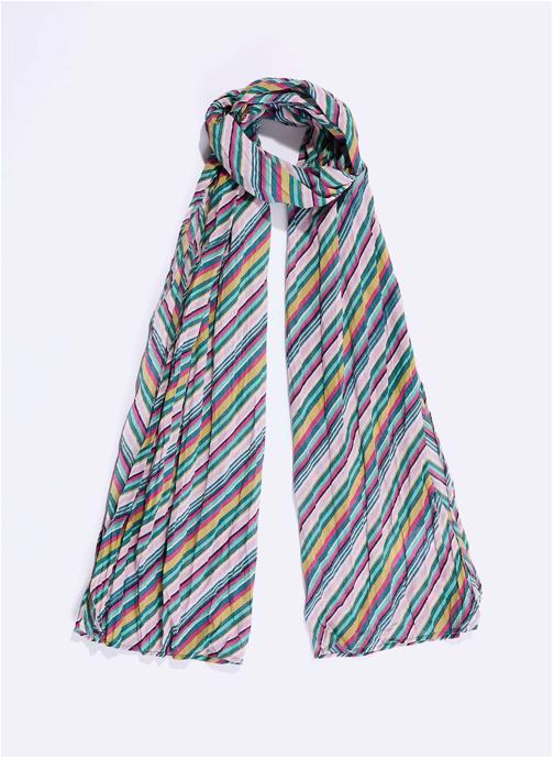 La Fiancée Foulards Foulard imprimé voile de coton bio LAVANDI femme multicolore