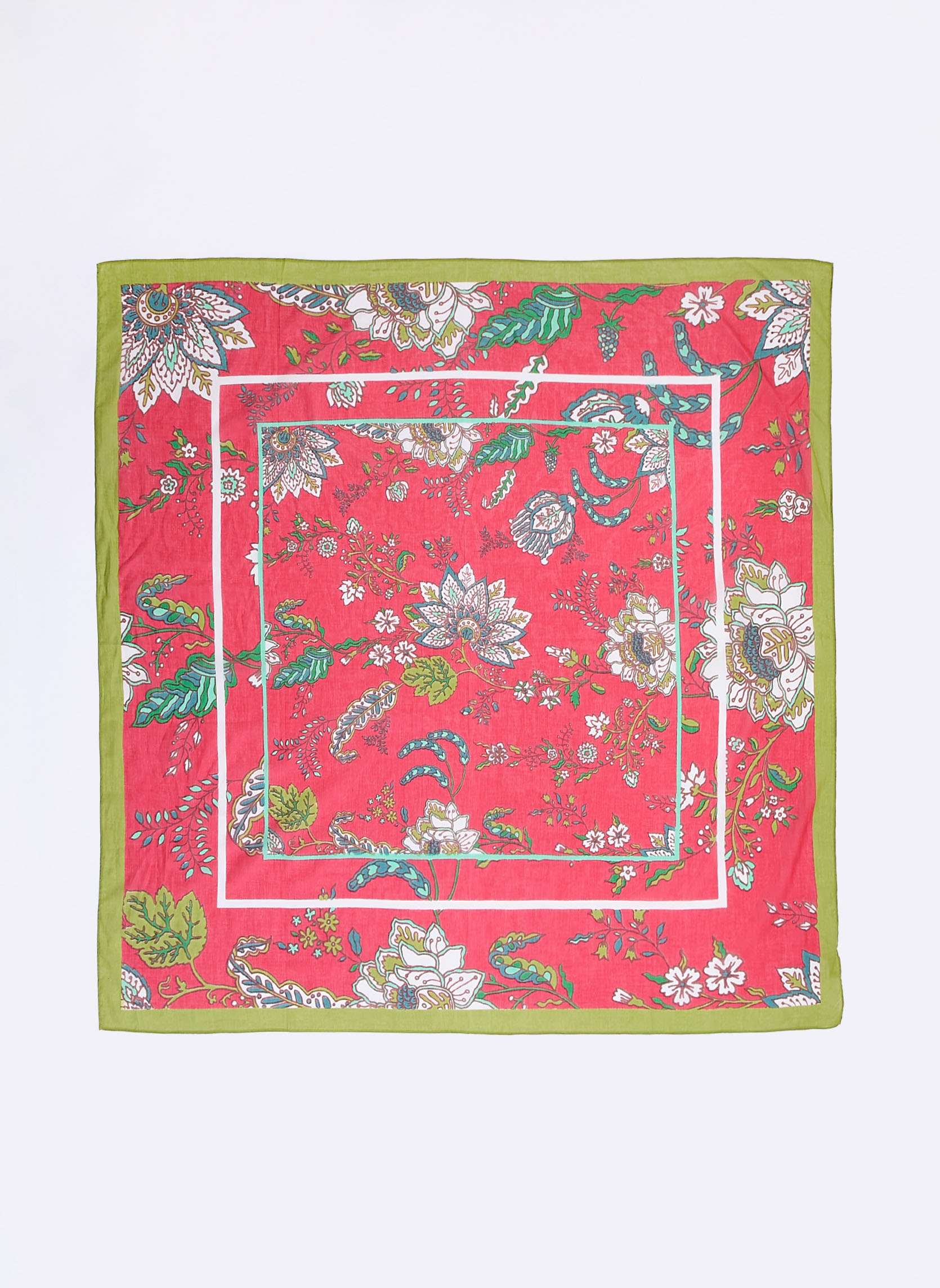 Foulards Grande étole voile de coton imprimée MAXI femme rouge La Fiancée Foulards Grande étole voile de coton imprimée MAXI femme rouge Rouge