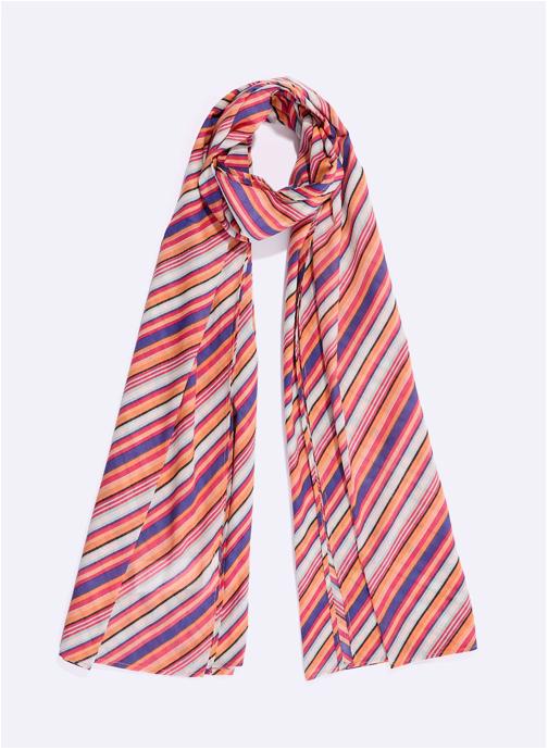 La Fiancée Foulards Paréo imprimé voile de coton bio SARONG femme orange