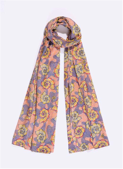 La Fiancée Foulards Paréo imprimé voile de coton bio SARONG femme orange