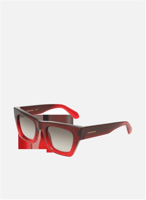 Salvatore Ferragamo Lunettes de soleil femme rouge