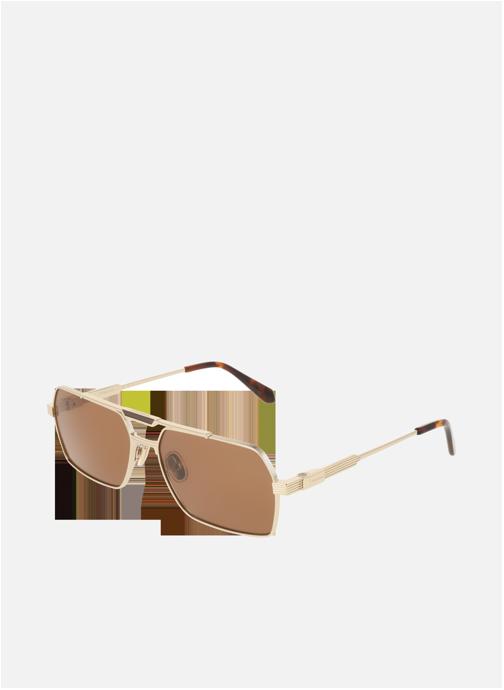 Salvatore Ferragamo Lunettes de soleil homme or et bronze