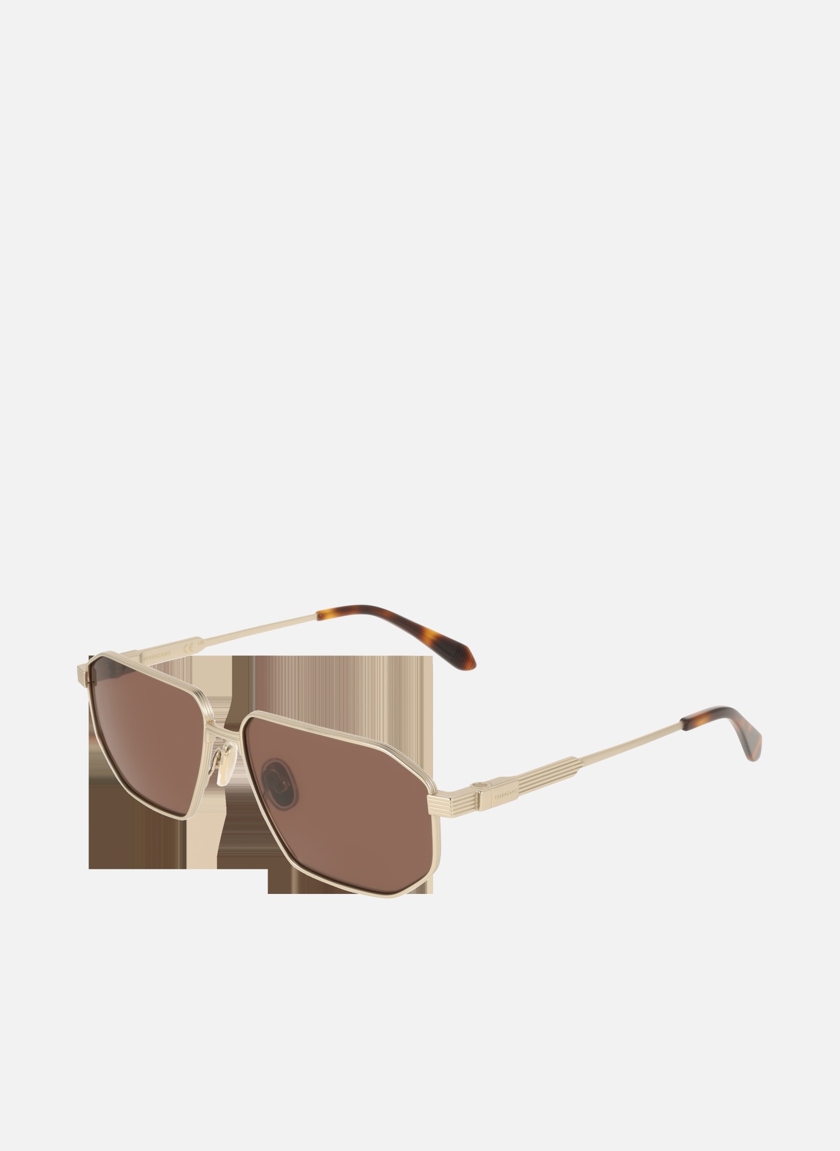 Lunettes de soleil homme or et bronze Salvatore Ferragamo Lunettes de soleil homme or et bronze Or
